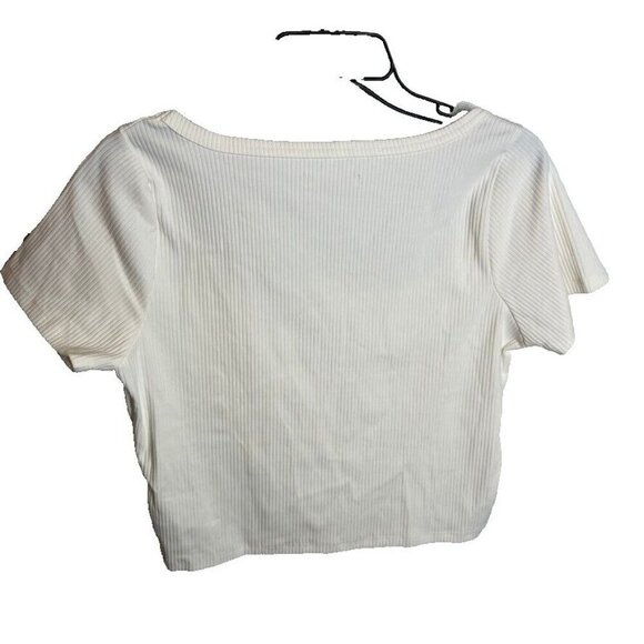 Madewell Square Neck Crop Tee in Sleekhold Lighthouse Size XL NL399 - Picture 6 of 7